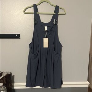 Halara short waffle overalls